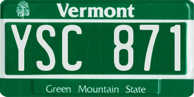VT license plate YSC871