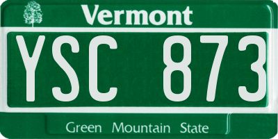 VT license plate YSC873