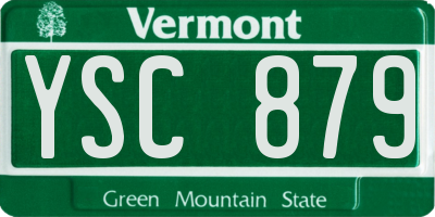 VT license plate YSC879