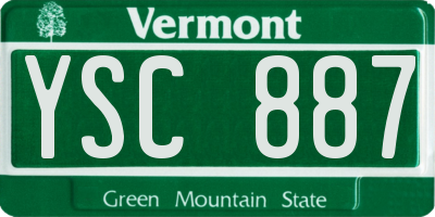 VT license plate YSC887