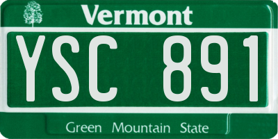 VT license plate YSC891