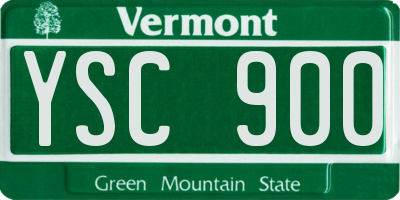 VT license plate YSC900