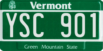 VT license plate YSC901