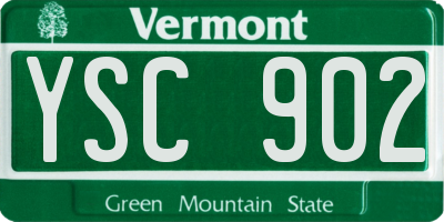 VT license plate YSC902