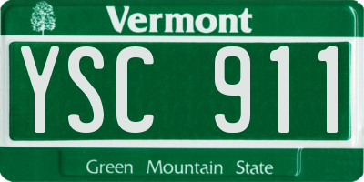 VT license plate YSC911