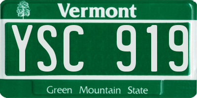 VT license plate YSC919