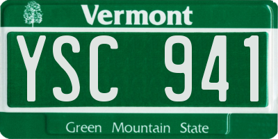 VT license plate YSC941