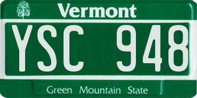 VT license plate YSC948