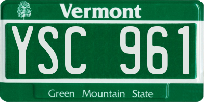 VT license plate YSC961
