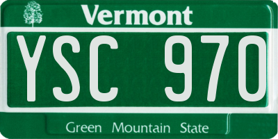 VT license plate YSC970