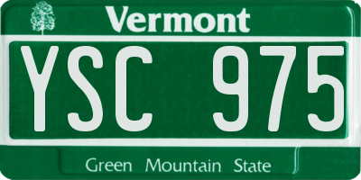 VT license plate YSC975