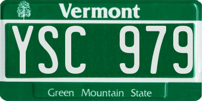 VT license plate YSC979