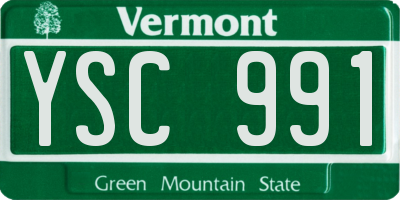 VT license plate YSC991
