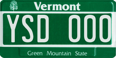 VT license plate YSD000