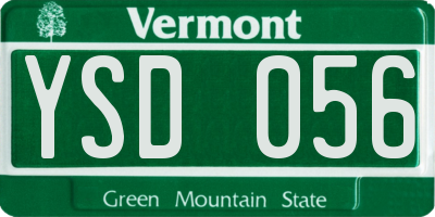 VT license plate YSD056