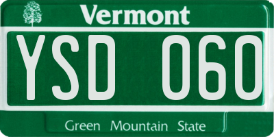 VT license plate YSD060