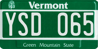 VT license plate YSD065