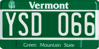 VT license plate YSD066