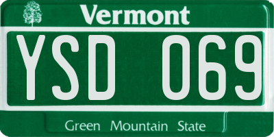 VT license plate YSD069