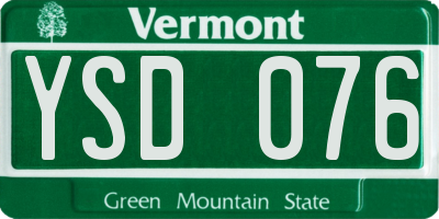 VT license plate YSD076