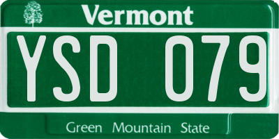 VT license plate YSD079