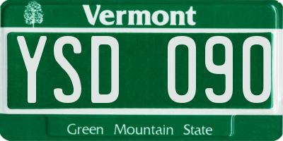 VT license plate YSD090