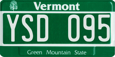 VT license plate YSD095