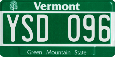 VT license plate YSD096