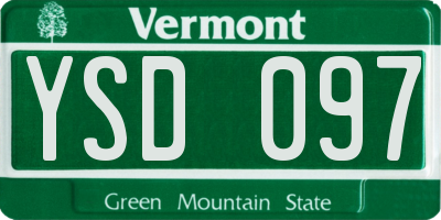 VT license plate YSD097