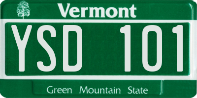 VT license plate YSD101