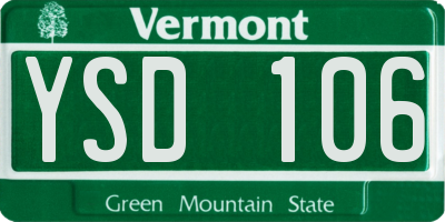 VT license plate YSD106
