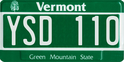 VT license plate YSD110