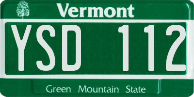 VT license plate YSD112