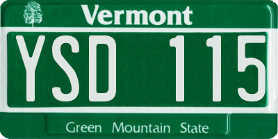 VT license plate YSD115