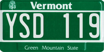 VT license plate YSD119