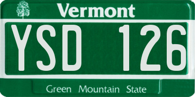 VT license plate YSD126