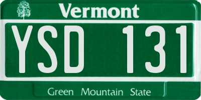 VT license plate YSD131