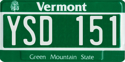 VT license plate YSD151
