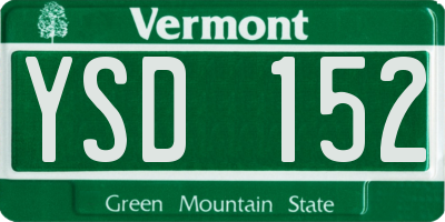 VT license plate YSD152