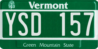 VT license plate YSD157