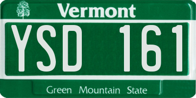 VT license plate YSD161