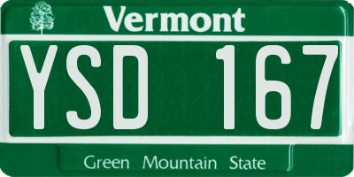 VT license plate YSD167