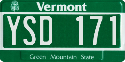 VT license plate YSD171
