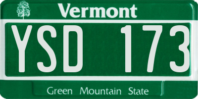 VT license plate YSD173