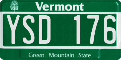 VT license plate YSD176