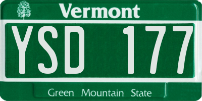 VT license plate YSD177