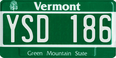VT license plate YSD186