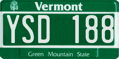 VT license plate YSD188