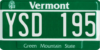VT license plate YSD195