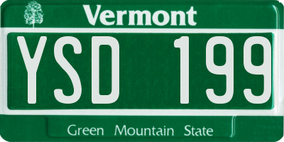 VT license plate YSD199